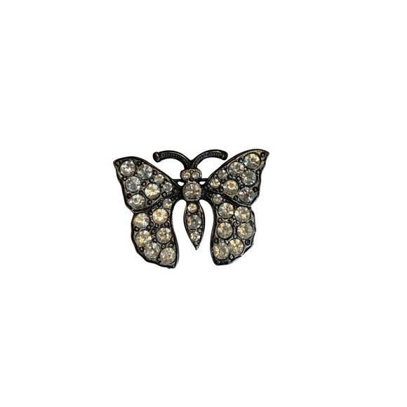 Butterfly Brooch Pin Rhinestone - Picture 1 of 3